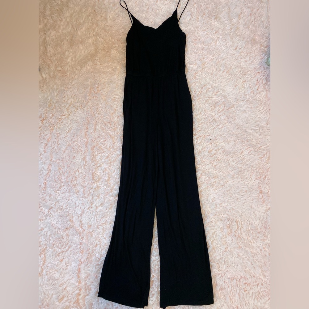 Casual tank black summer jumpsuit